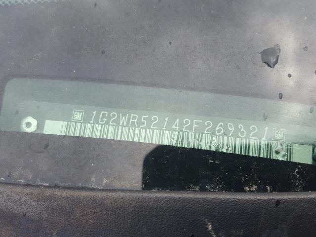 1G2WR52142F269321 - 2002 PONTIAC GRAND PRIX Սև լուսանկար 10