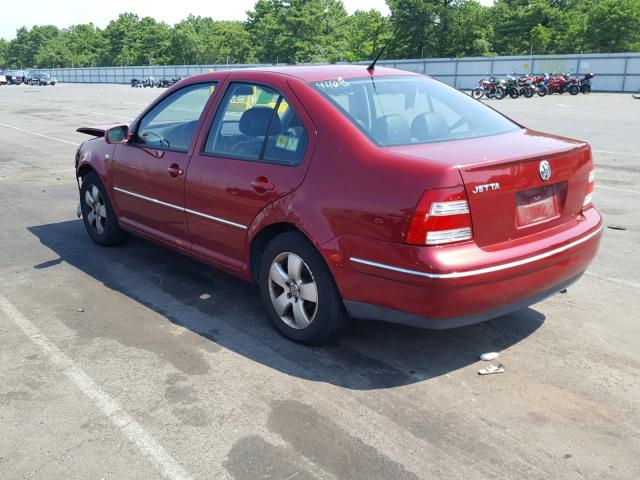 3VWSA69M94M033576 - 2004 VOLKSWAGEN JETTA GLS RED photo 3