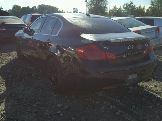 JNKBV61E97M701757 - 2007 INFINITI G35 BLACK photo 3