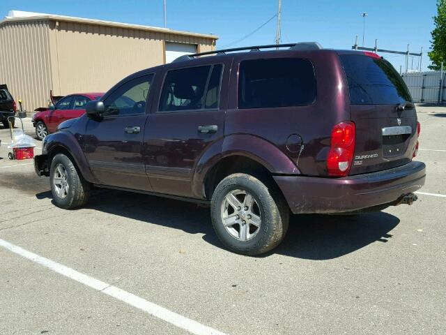 1D4HB48D95F575460 - 2005 DODGE DURANGO SL BURGUNDY photo 3