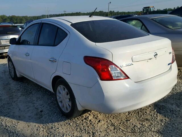 3N1CN7AP0CL891534 - 2012 NISSAN VERSA S WHITE photo 3