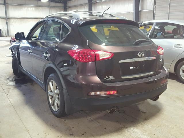JNKAJ09F78M361575 - 2008 INFINITI EX35 BASE BURGUNDY photo 3