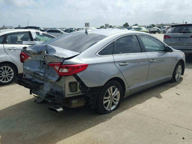 5NPE24AF8FH064177 - 2015 HYUNDAI SONATA SILVER photo 4