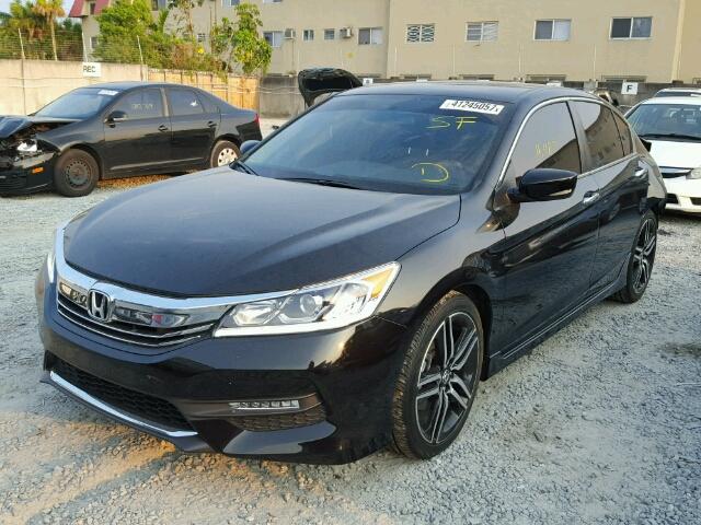 1HGCR2F17HA123011 - 2017 HONDA ACCORD BLACK photo 2