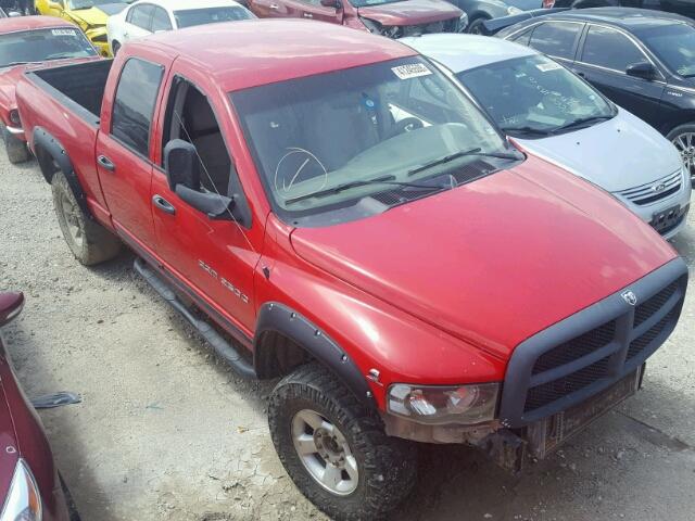3D7KU28C54G209619 - 2004 DODGE RAM 2500 S RED photo 1