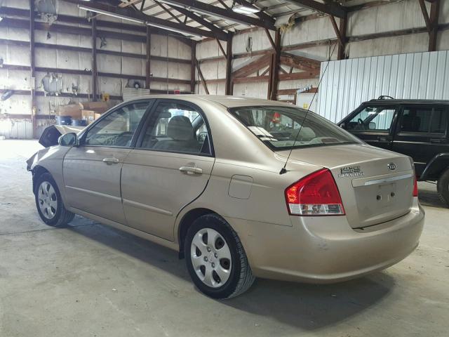 KNAFE221695591087 - 2009 KIA SPECTRA EX BEIGE photo 3