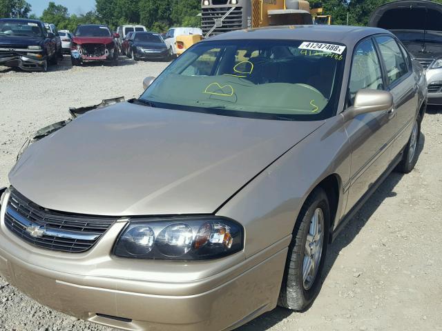 2G1WF52E059387573 - 2005 CHEVROLET IMPALA GOLD photo 2