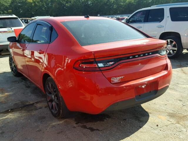 1C3CDFAA8GD684685 - 2016 DODGE DART RED photo 3