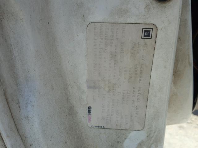 1G2WJ14T1NF278707 - 1992 PONTIAC GRAND PRIX WHITE photo 10