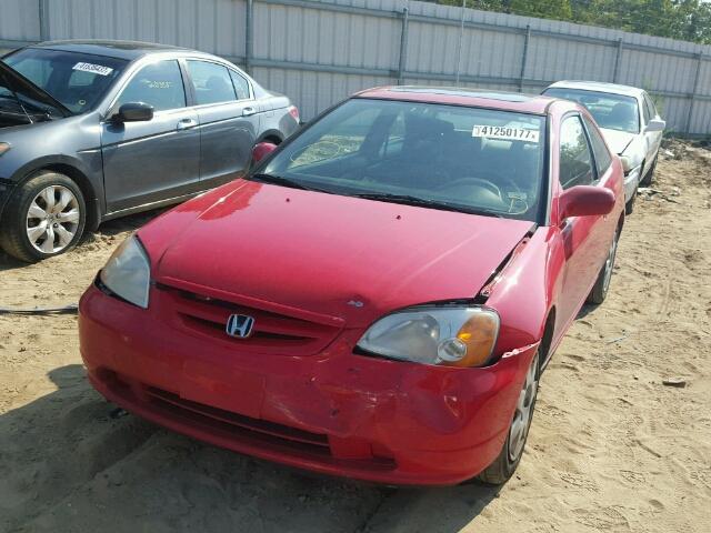 1HGEM21952L101654 - 2002 HONDA CIVIC EX RED photo 2