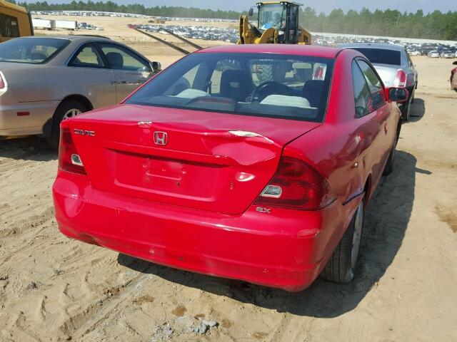 1HGEM21952L101654 - 2002 HONDA CIVIC EX RED photo 4