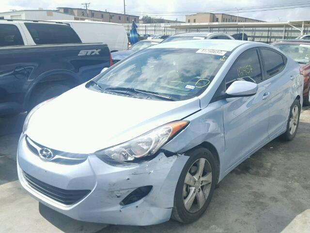 KMHDH4AE5DU792183 - 2013 HYUNDAI ELANTRA GL BLUE photo 2