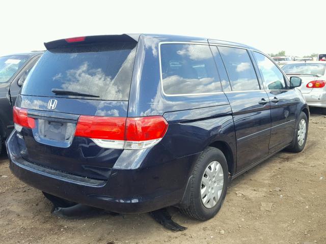 5FNRL38218B099107 - 2008 HONDA ODYSSEY LX BLUE photo 4