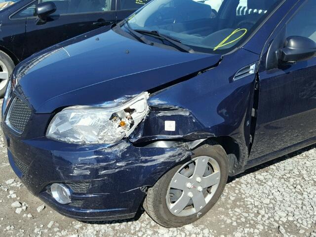 3G2TX66E29L129506 - 2009 PONTIAC G3 WAVE SE BLUE photo 9