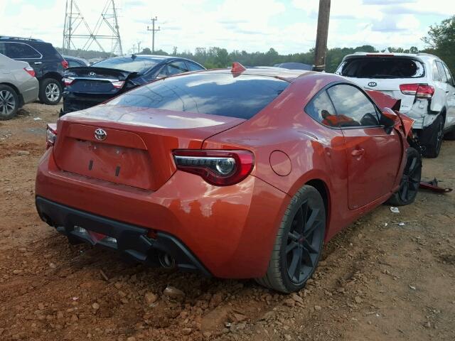 JF1ZNAA18H8701040 - 2017 TOYOTA 86 BASE ORANGE photo 4