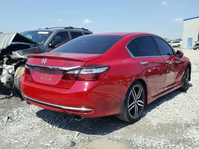 1HGCR2F52GA145645 - 2016 HONDA ACCORD SPO RED photo 4