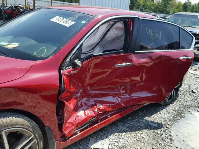 1HGCR2F52GA145645 - 2016 HONDA ACCORD SPO RED photo 9