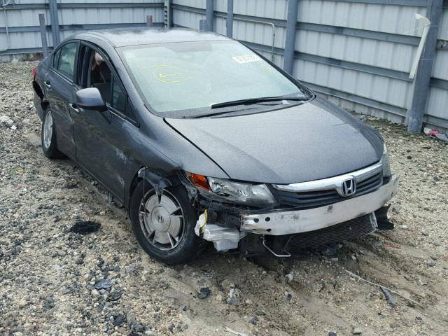 2HGFB2F65CH546192 - 2012 HONDA CIVIC HF GRAY photo 1