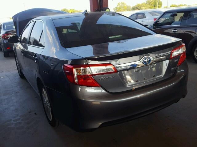 4T1BD1FK7CU009556 - 2012 TOYOTA CAMRY HYBR GRAY photo 3