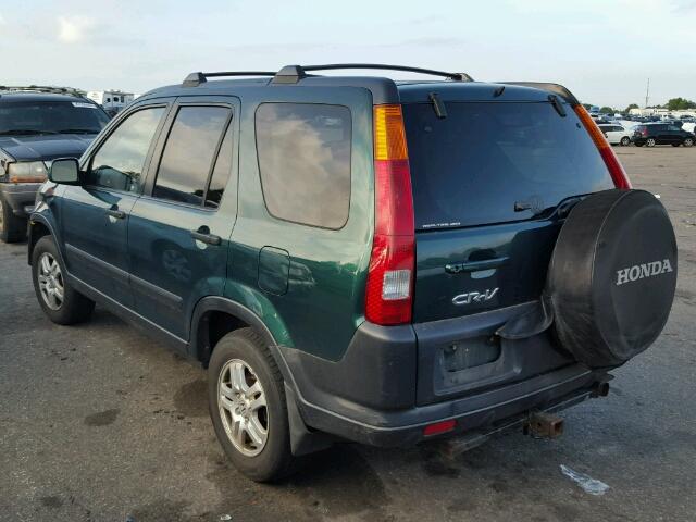 JHLRD78802C049198 - 2002 HONDA CR-V GREEN photo 3