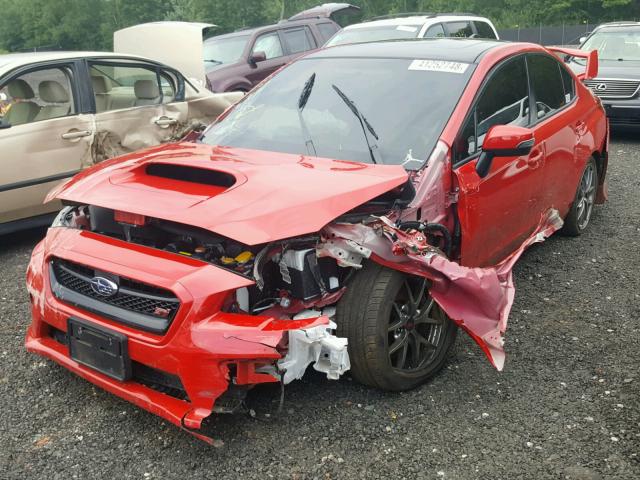 JF1VA2Y62H9841595 - 2017 SUBARU WRX STI RED photo 2