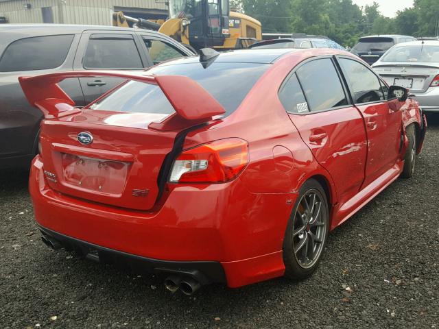 JF1VA2Y62H9841595 - 2017 SUBARU WRX STI RED photo 4