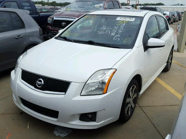 3N1AB6AP0CL711382 - 2012 NISSAN SENTRA WHITE photo 2