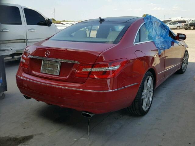 WDDKJ5GBXAF013790 - 2010 MERCEDES-BENZ E 350 RED photo 4