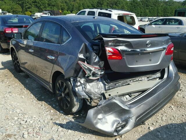 3N1AB7AP9HY266916 - 2017 NISSAN SENTRA S GRAY photo 3