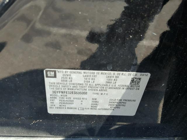 3GYFNFE32ES635068 - 2014 CADILLAC SRX PERFOR 黑色 照片 10