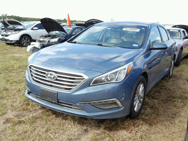 5NPE24AF1FH170759 - 2015 HYUNDAI SONATA BLUE photo 2