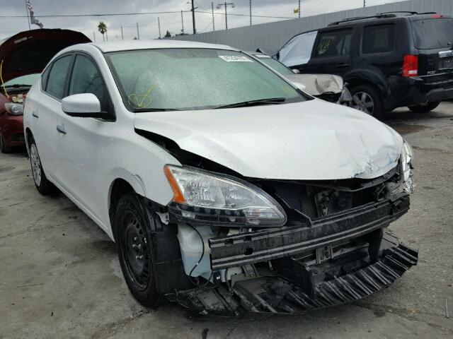 3N1AB7AP3EL646178 - 2014 NISSAN SENTRA S WHITE photo 1