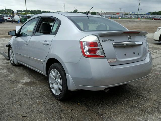 3N1AB6APXCL754871 - 2012 NISSAN SENTRA 2.0 SILVER photo 3