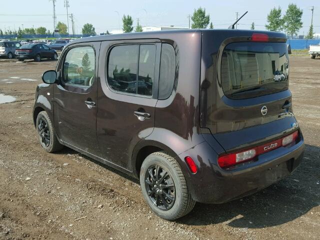 JN8AZ2KRXAT156780 - 2010 NISSAN CUBE BASE MAROON photo 3