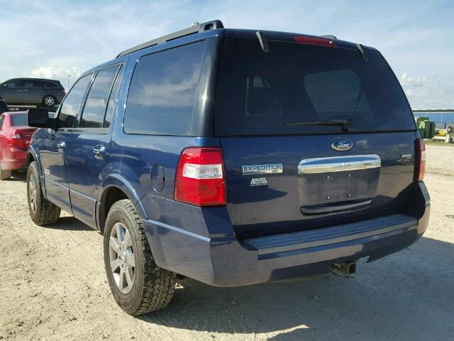 1FMFU15588LA53544 - 2008 FORD EXPEDITION BLUE photo 3