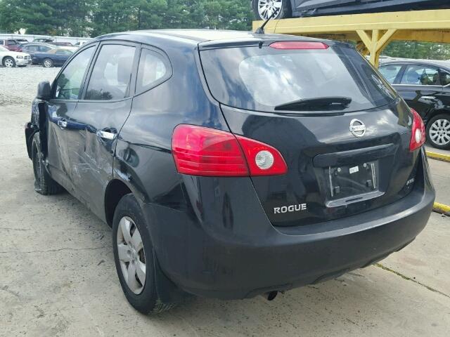 JN8AS5MV8AW102649 - 2010 NISSAN ROGUE S BLACK photo 3