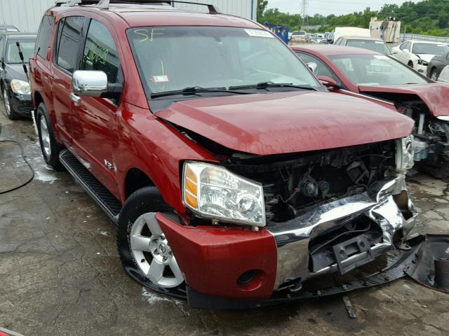 5N1AA08B16N722401 - 2006 NISSAN ARMADA SE BURGUNDY photo 1