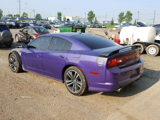 2C3CDXGJ6DH693008 - 2013 DODGE CHARGER SU PURPLE photo 3