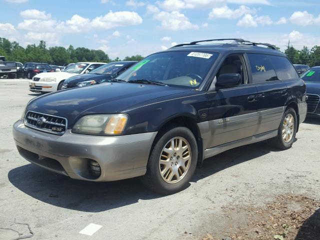 4S3BH806337634113 - 2003 SUBARU LEGACY OUT BLUE photo 2