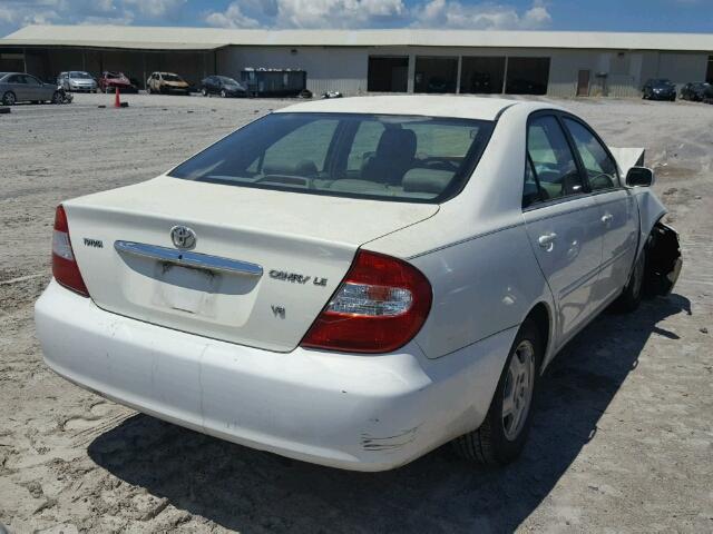 4T1BF32K23U037504 - 2003 TOYOTA CAMRY LE/X WHITE photo 4