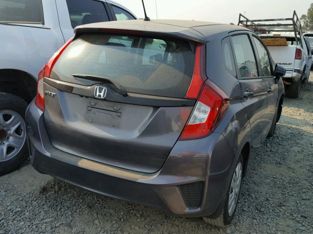 3HGGK5H57FM744241 - 2015 HONDA FIT LX GRAY photo 4