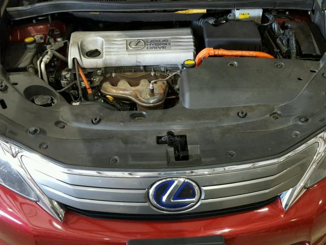 JTHBB1BA6A2032616 - 2010 LEXUS HS 250H RED photo 7