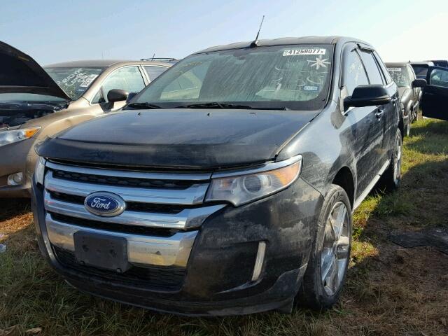 2FMDK3KC1DBB36836 - 2013 FORD EDGE BLACK photo 2