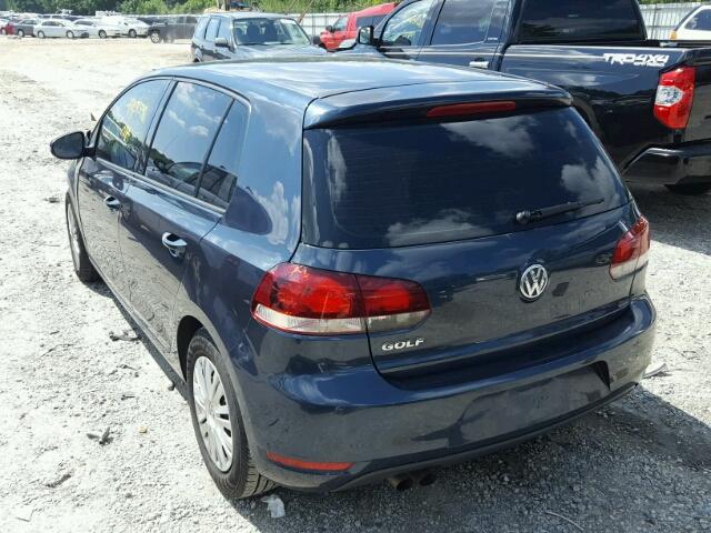 WVWDB7AJ8DW128274 - 2013 VOLKSWAGEN GOLF BLUE photo 3
