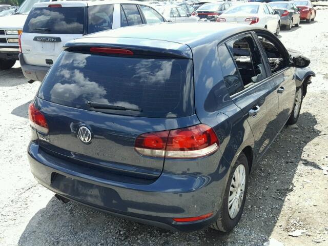 WVWDB7AJ8DW128274 - 2013 VOLKSWAGEN GOLF BLUE photo 4