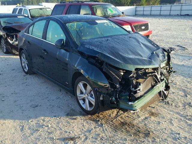 1G1PE5SB2F7222589 - 2015 CHEVROLET CRUZE GREEN photo 1