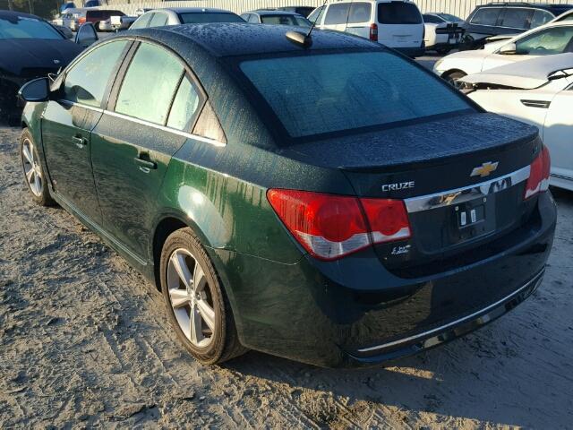 1G1PE5SB2F7222589 - 2015 CHEVROLET CRUZE GREEN photo 3