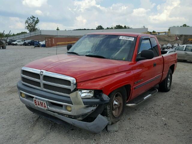 1B7HC13ZX1J562462 - 2001 DODGE RAM 1500 RED photo 2