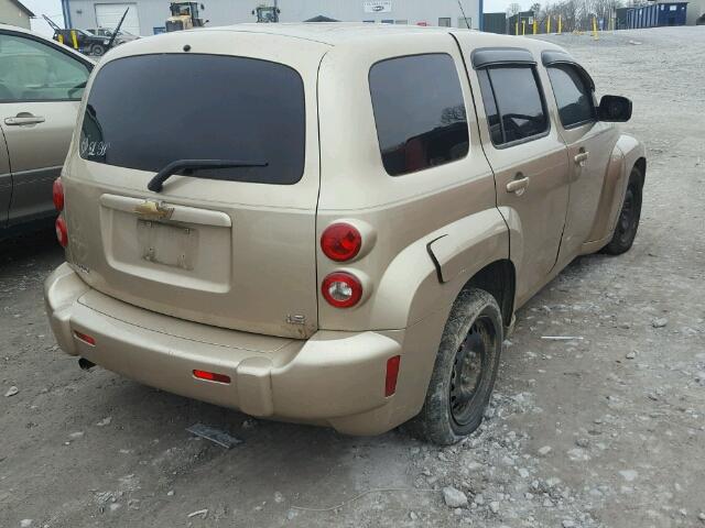 3GNDA13D98S630453 - 2008 CHEVROLET HHR LS GOLD photo 4