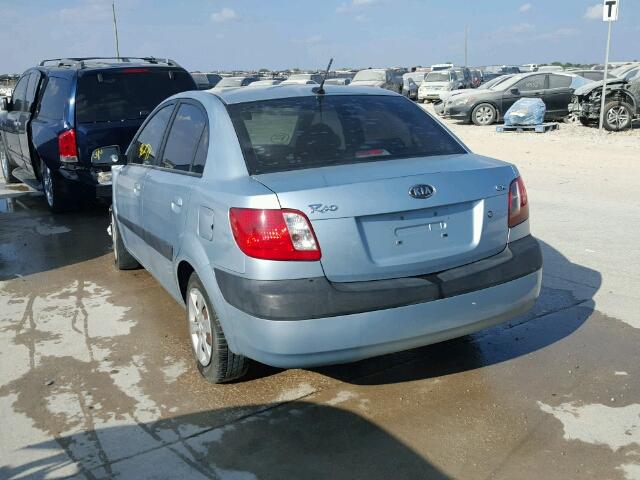 KNADE223896443459 - 2009 KIA RIO BASE BLUE photo 3